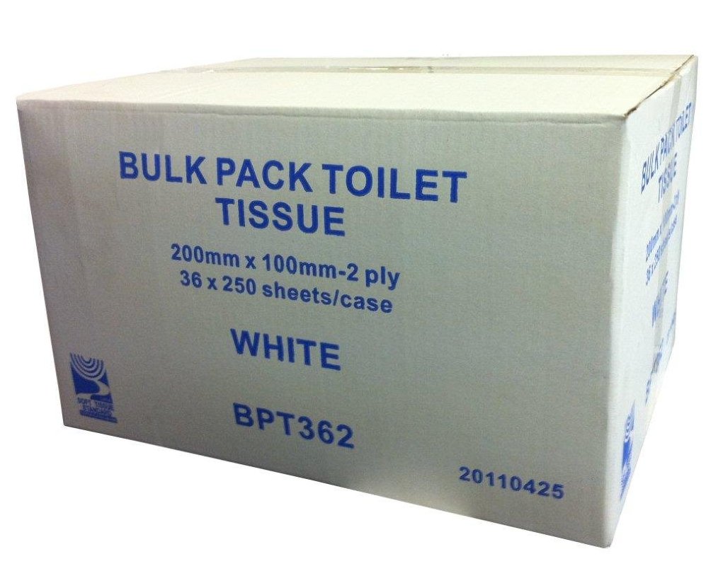 BULK PACK Toilet Paper, 12 Rolls Per Case, 2 Ply