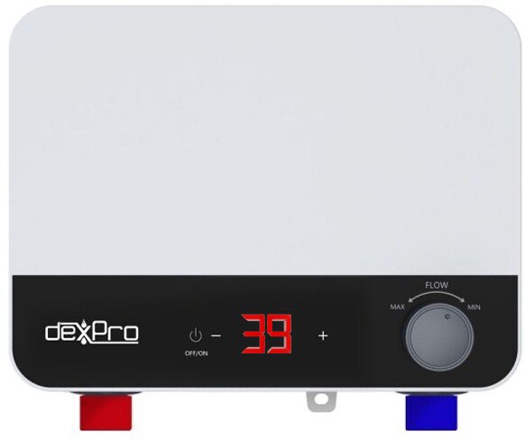 dexPro Delux 7.5kW Digital Inline Instantaneous Electric Water Heater