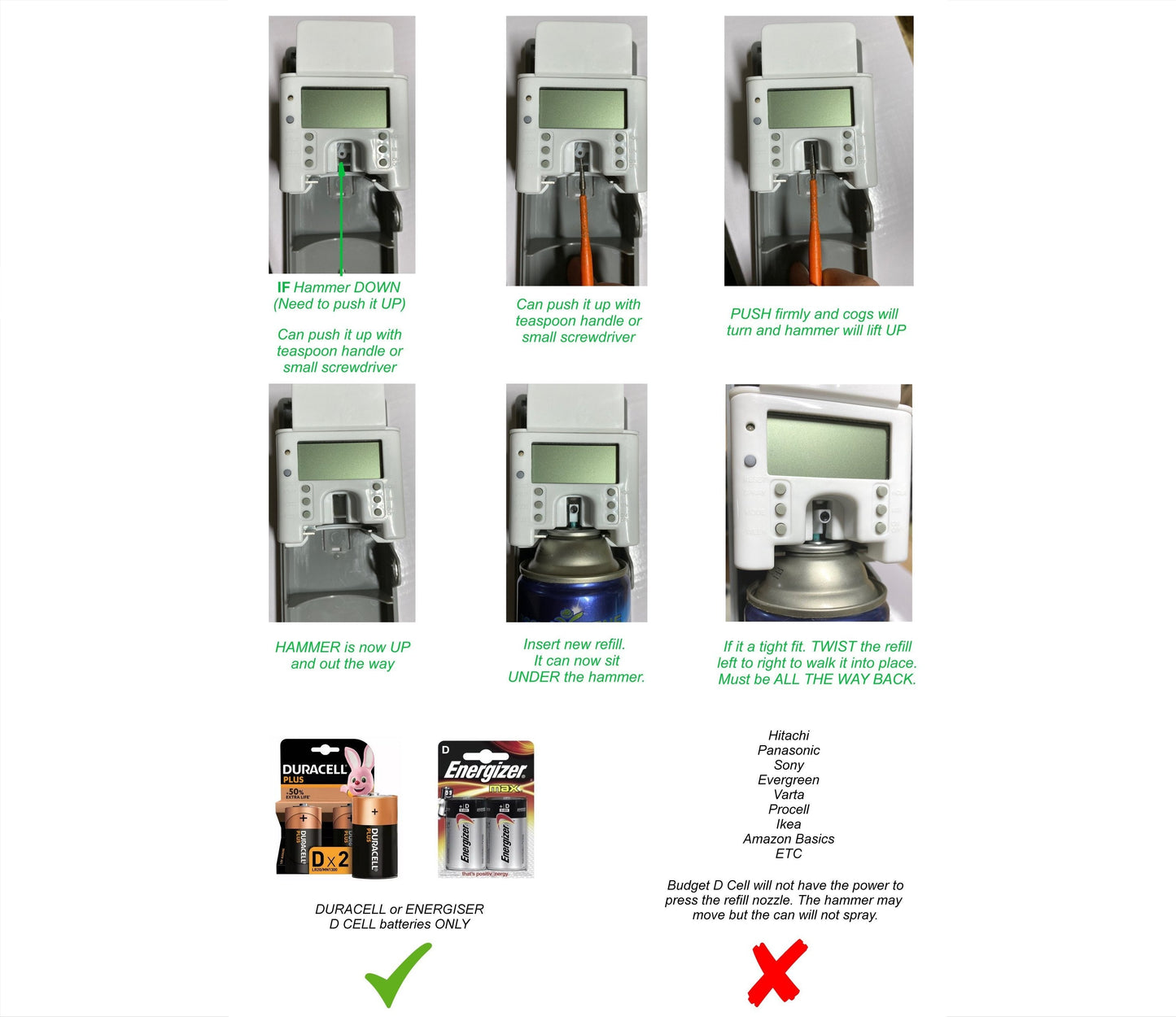 easy HYGIENE WHITE EXEC LED Automatic Air Freshener Dispenser
