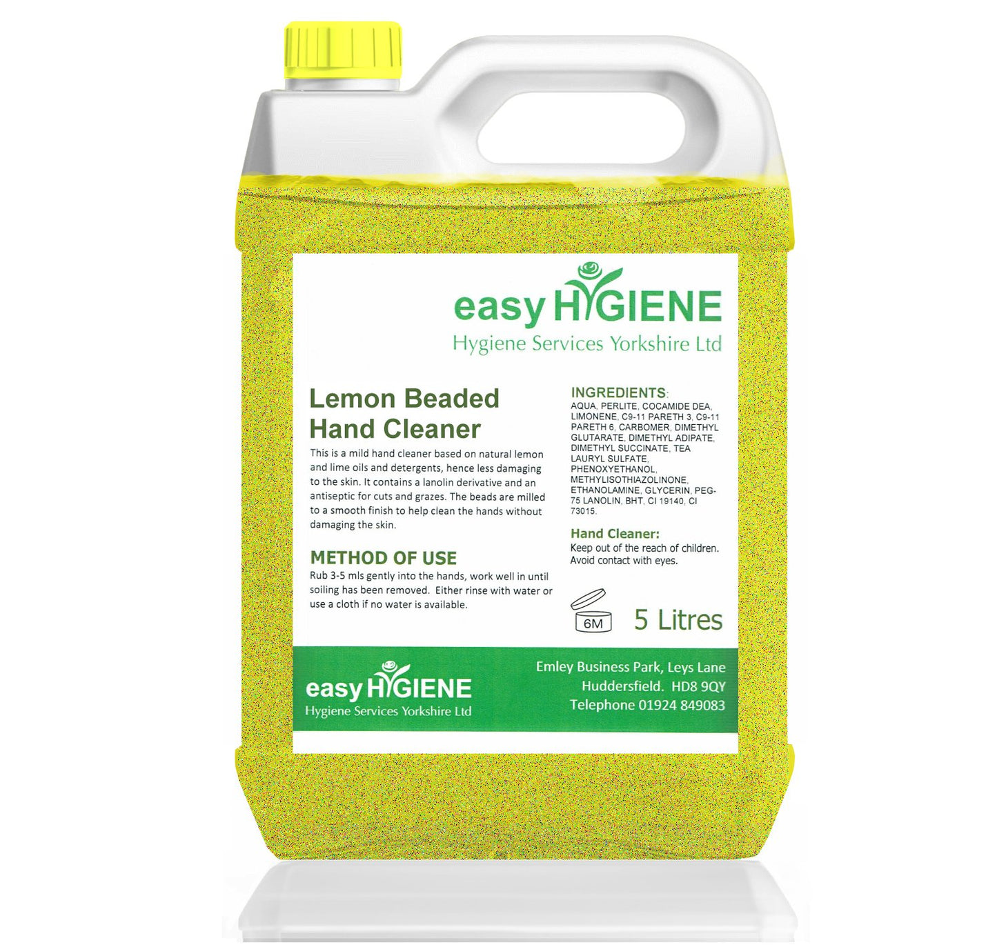easy HYGIENE 5 Litre Lemon Beaded Soap, Abrasive Hand Cleaner
