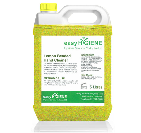 easy HYGIENE 5 Litre Lemon Beaded Soap, Abrasive Hand Cleaner