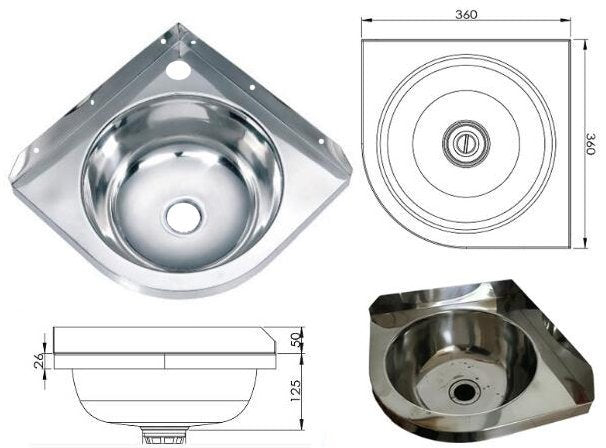 squid® S15 Stainless Steel HAND WASH BASIN Sink Waste, Plug & Trap