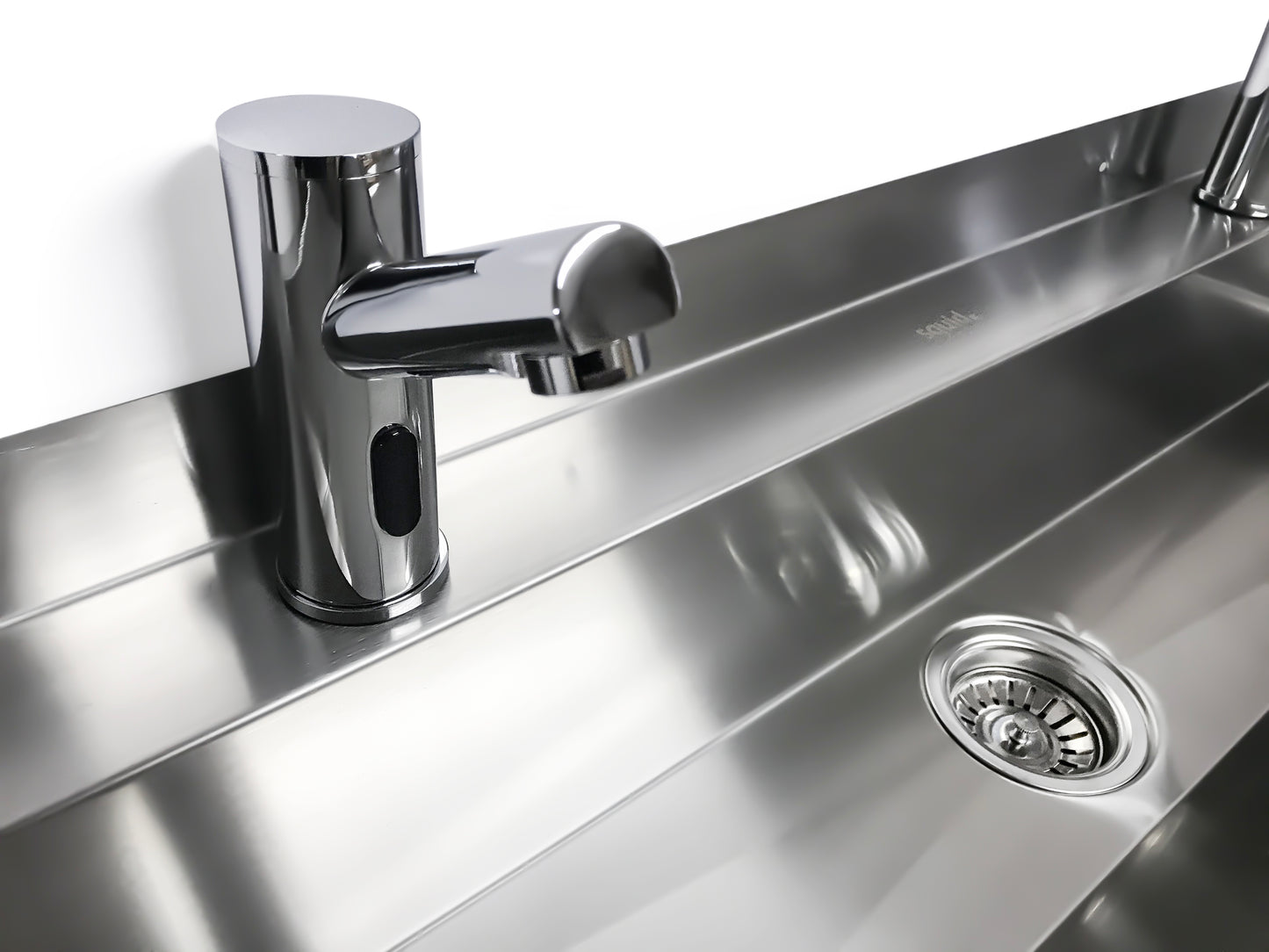 squid® S17S 1200 TROUGH Hand Wash SINK SENSOR AUTO MIXER TAP Stainless Steel Wall Mounted Basin
