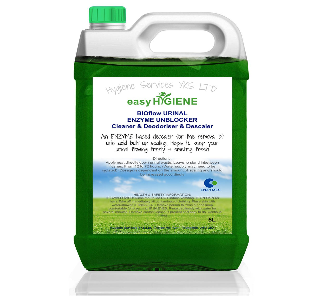 bioFLOW 5L ENZYME Urinal Descaler Cleaner Unblocker Deodoriser