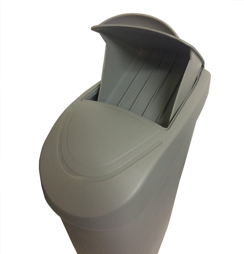 GREY Sanitary Waste Bin Ladies + Liners Feminine Hygiene Disposal Unit Sani bins