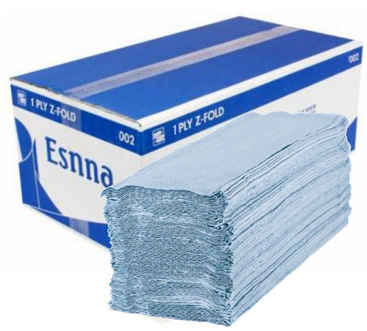 Z Fold 1 ply Paper Hand Towels in Blue