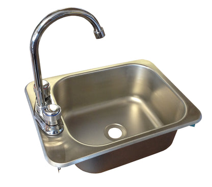 squid® S11 Counter Top Sunk Inset Stainless Steel Basin Sink Waste, Plug & Trap