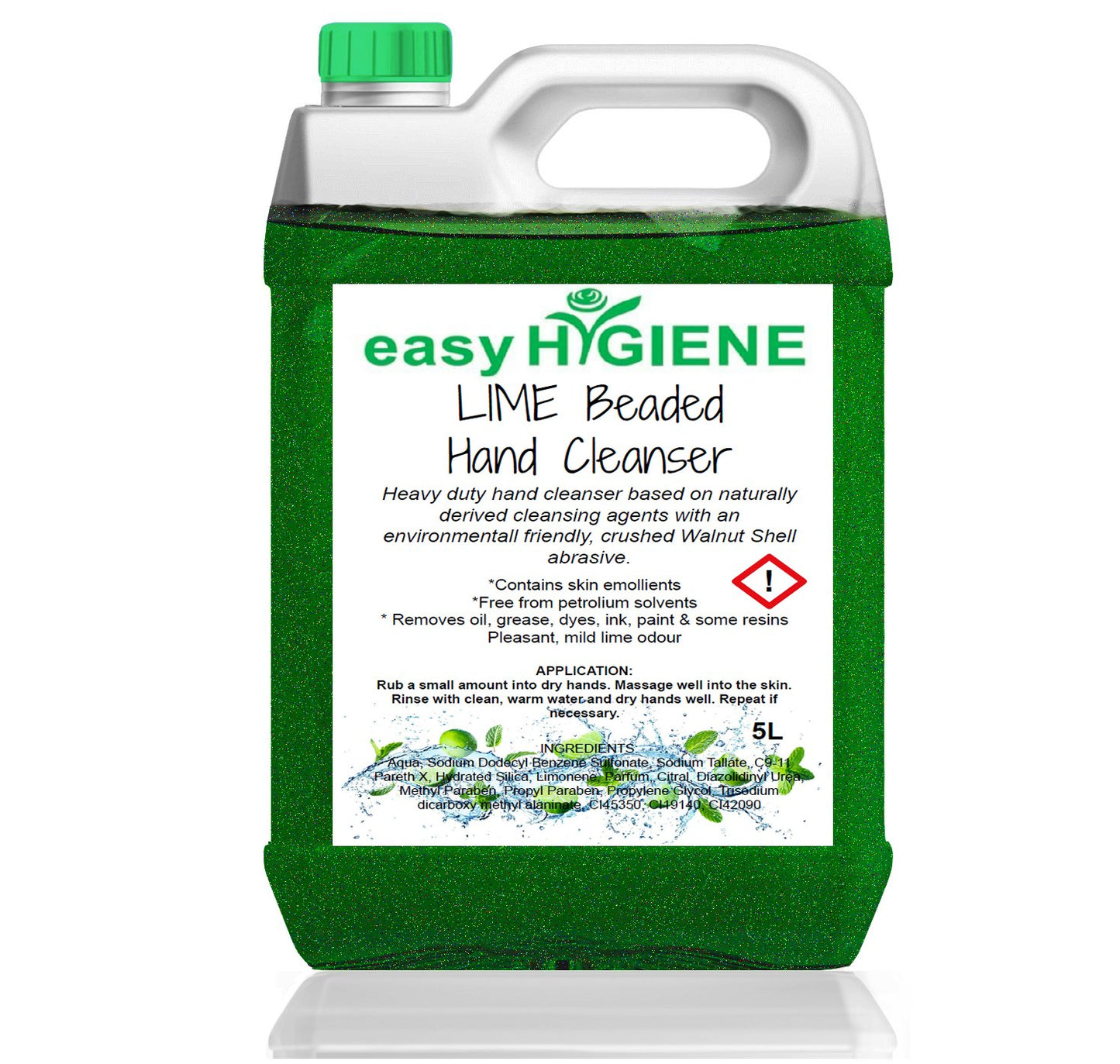 easy HYGIENE 5 Litre Lime Beaded Soap, Abrasive Hand Cleaner