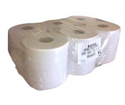 Mini Jumbo Toilet Paper, 12 Rolls Per Case, 2 Ply, 150m