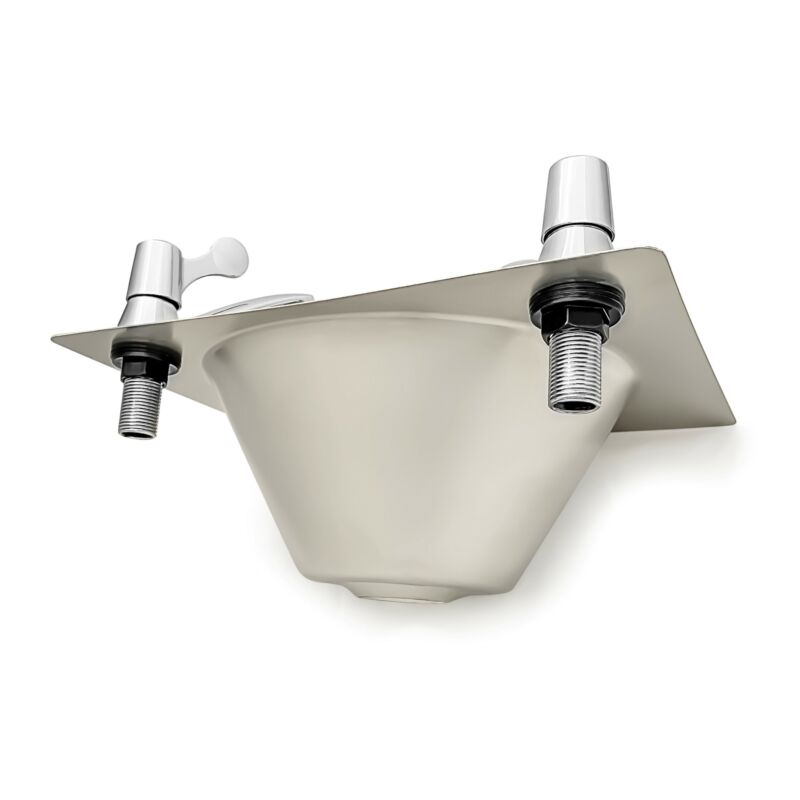 squid® S10i INSET Compact Stainless Steel Hand Wash Basin and waste kit + taps