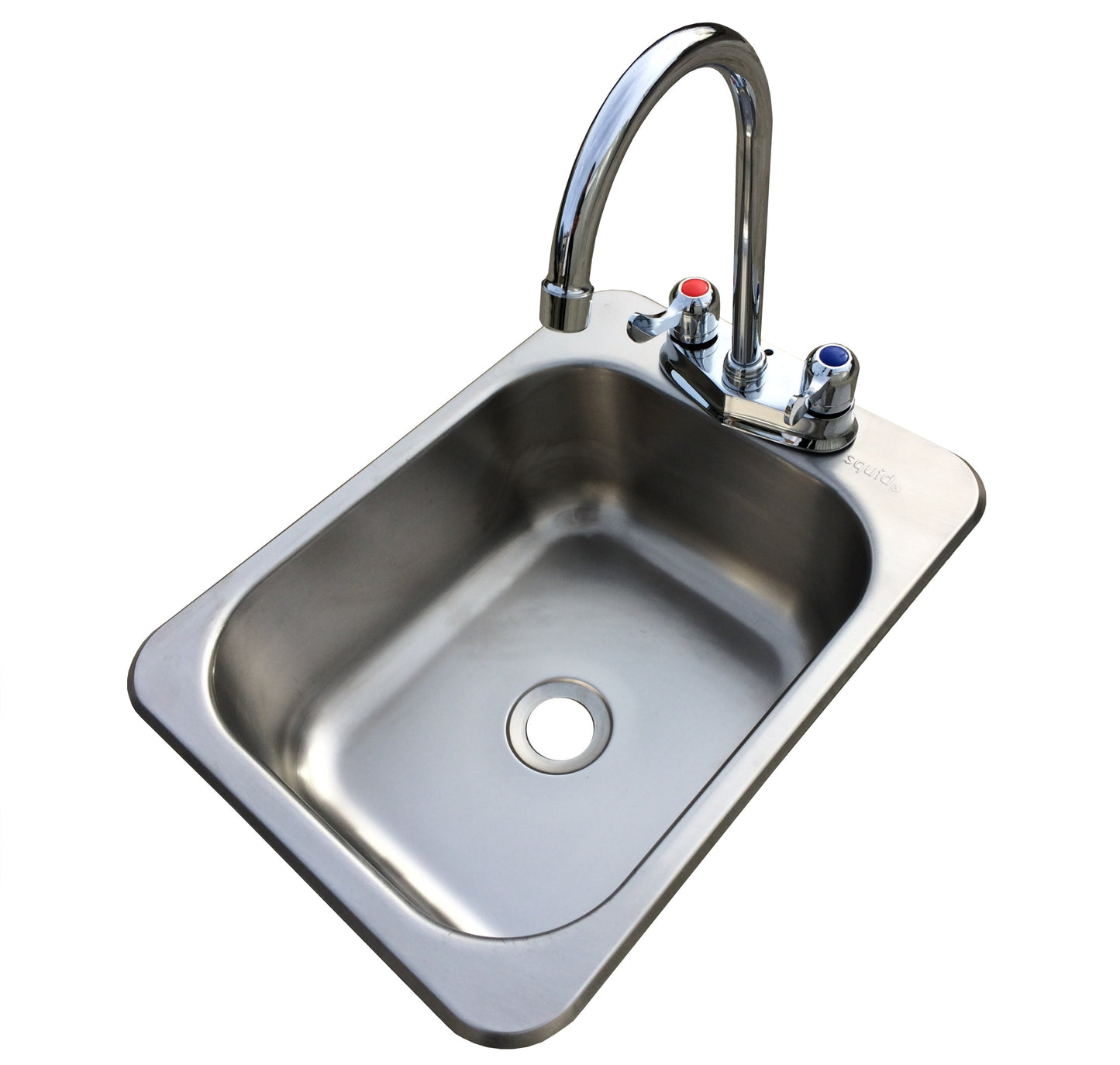 squid® S11 Counter Top Sunk Inset Stainless Steel Basin Sink Waste, Plug & Trap