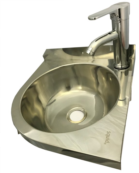 squid® S15L Stainless Steel HAND WASH BASIN Sink Waste, Plug & Trap