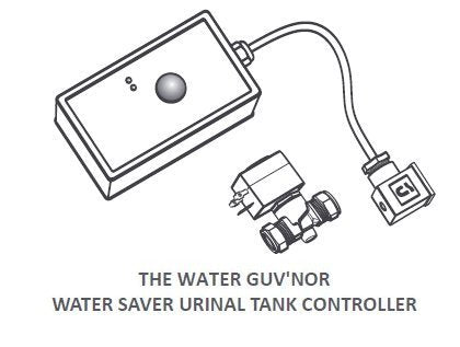 GUV'NOR PIR Sensor +VALVE URINAL Water Saver Management Battery Powered Flush Controller GUVNOR