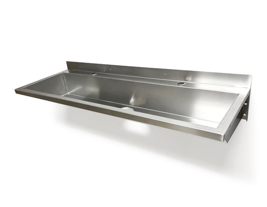 squid® S17 1200 TROUGH Hand Wash SINK NO TAPS INC Stainless Steel Wall Mounted Basin