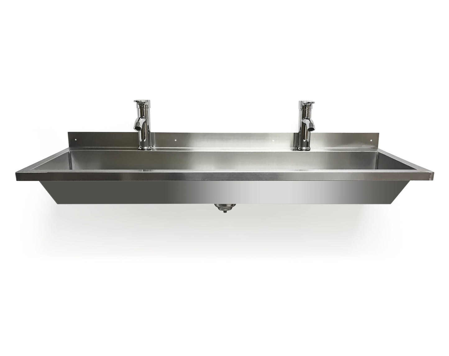 squid® S17L 1200 TROUGH Hand Wash SINK LEVER MIXER TAP Stainless Steel Wall Mounted Basin