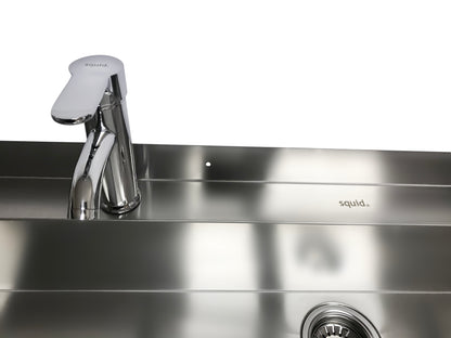 squid® S17L 1200 TROUGH Hand Wash SINK LEVER MIXER TAP Stainless Steel Wall Mounted Basin