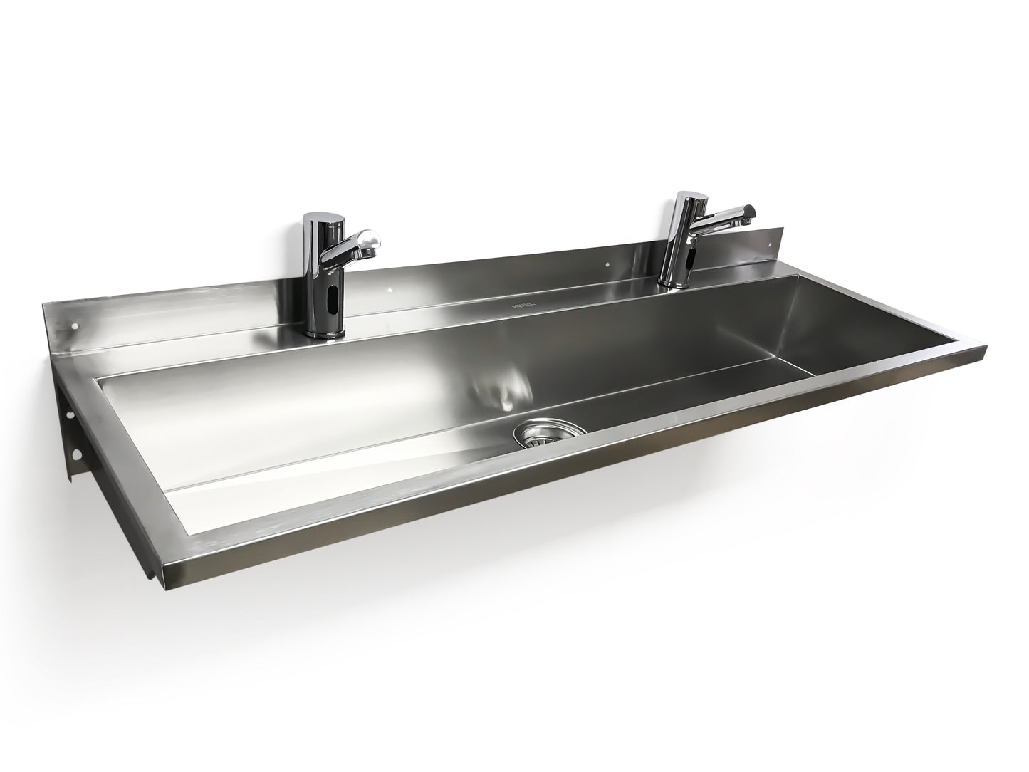 squid® S17S 1200 TROUGH Hand Wash SINK SENSOR AUTO MIXER TAP Stainless Steel Wall Mounted Basin